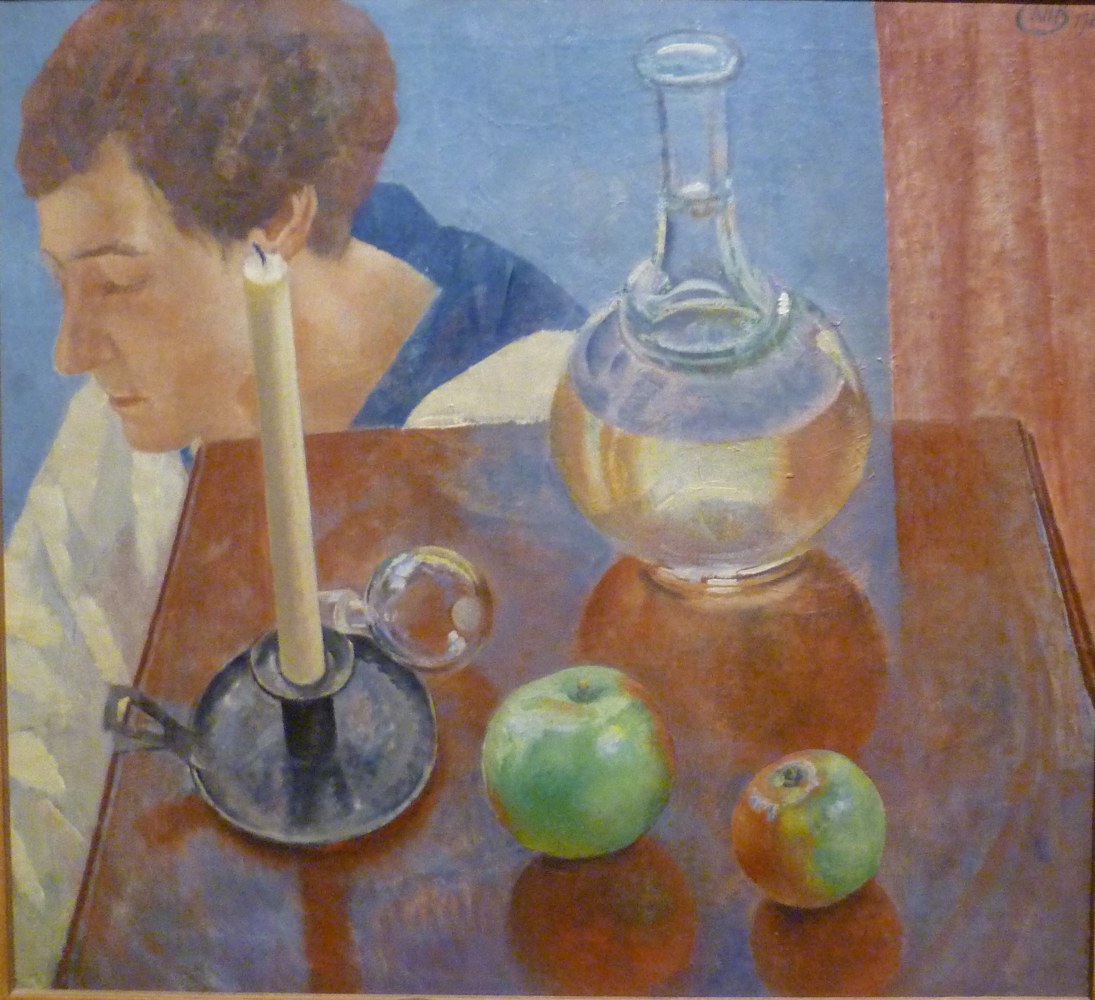 Candle and Carafe, Kuzma Petrov Vodkin, 1918