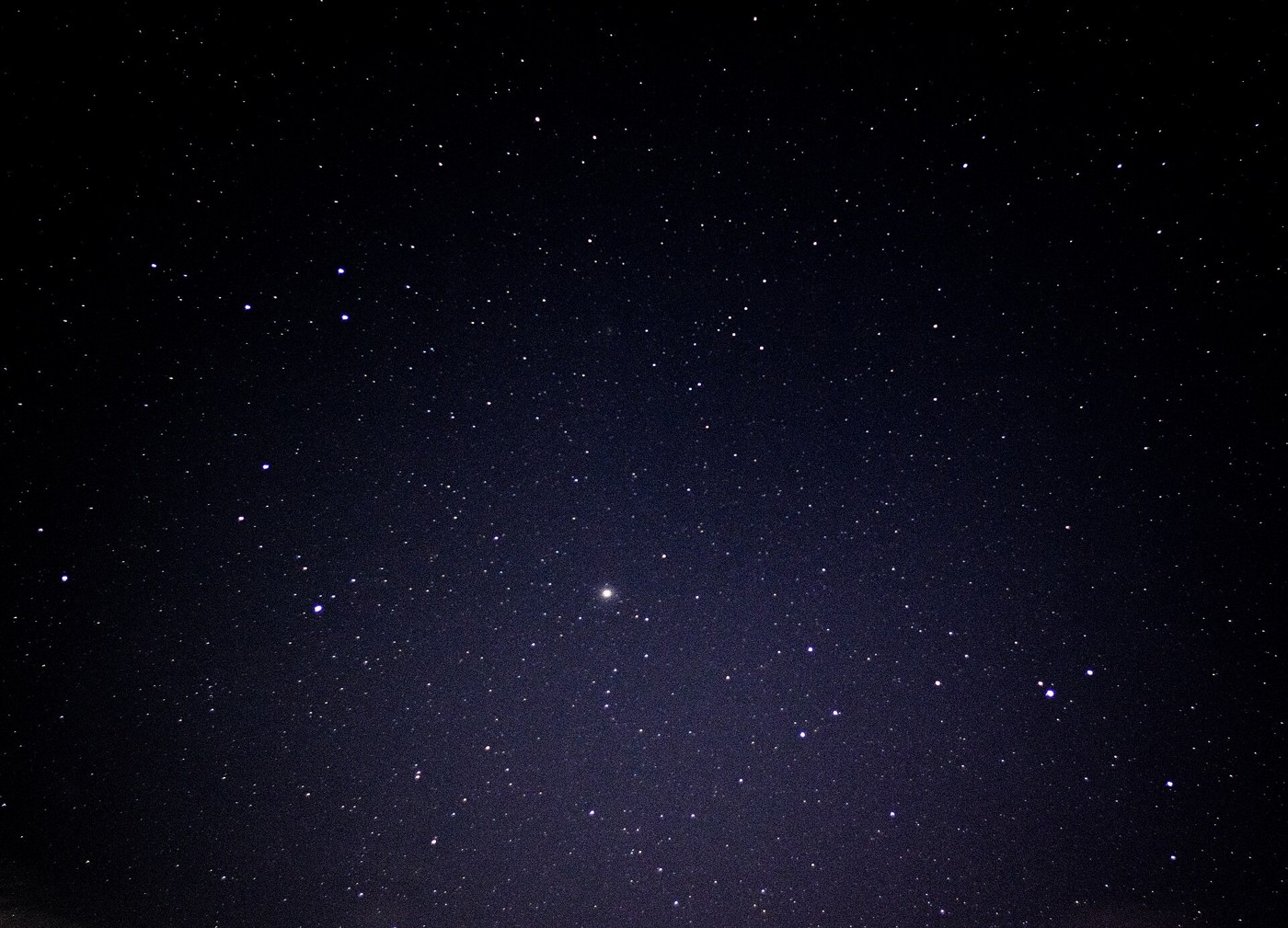 Stars photographed in the night sky